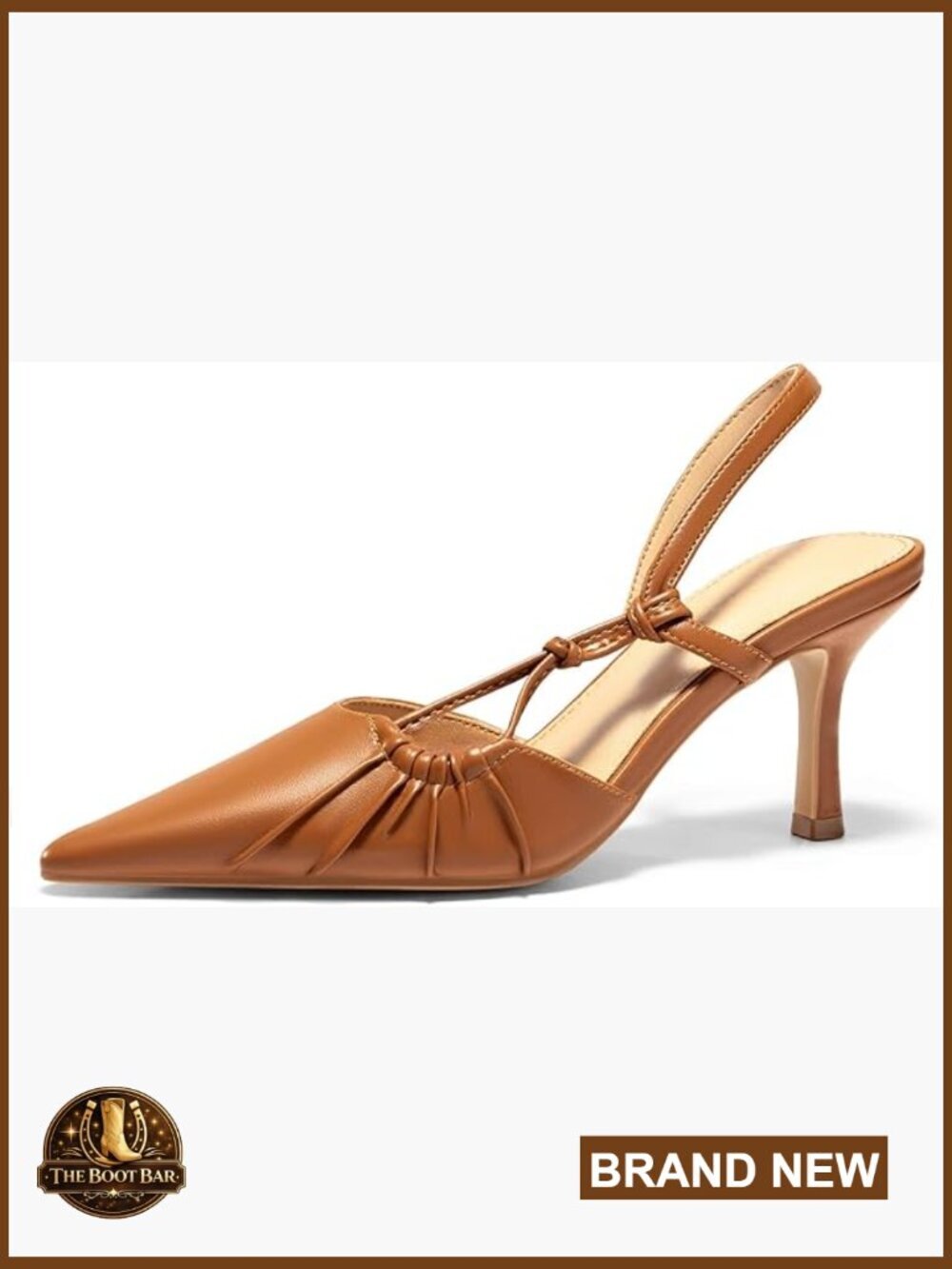 Slingback Kitten Heels Closed Pointed Toe Pumps D'Orsay Dress Shoes